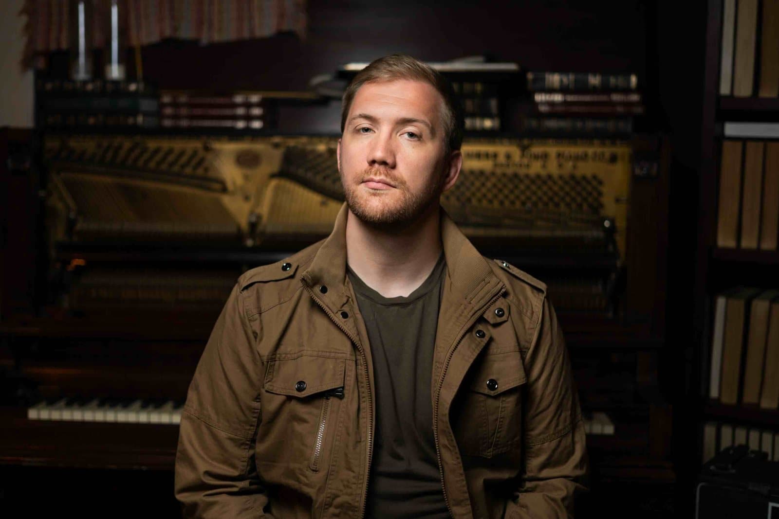 Josiah Mann in a recording studio